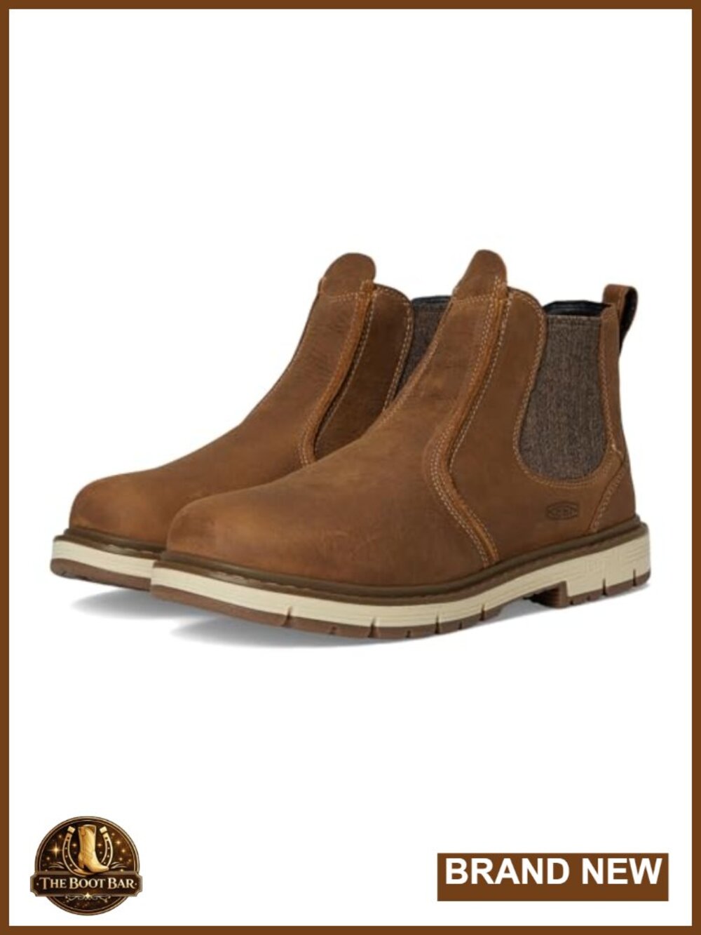 Leather Chelsea Pull-On Work Boots Soft Toe Slip-On Women's Safety Boots